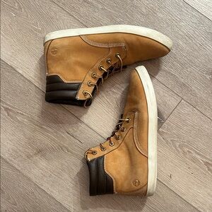 Timberland ~ Women's Brown Leather High-Top Comfort Boots, Soft Nubuck, Size 10